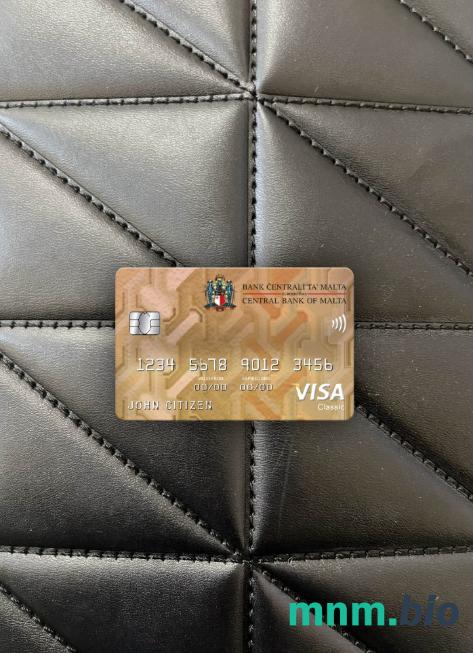 Malta Central bank visa classic card wygląd fotograficzny skan PSD + zdjęcie